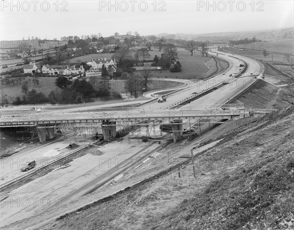 M6 Motorway, Swynnerton, Stafford, Staffordshire, 28/11/1962. Creator: John Laing plc.