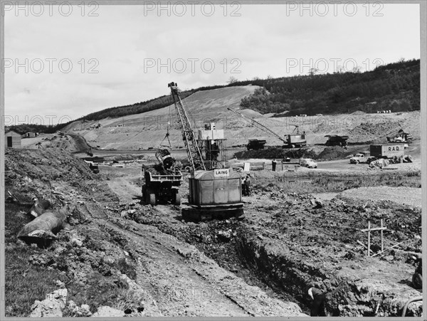 M6 Motorway, Madeley, Newcastle-under-Lyme, Staffordshire, 09/05/1963. Creator: John Laing plc.