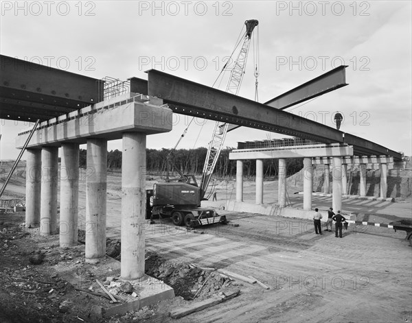 M6 Motorway, Penkridge, South Staffordshire, Staffordshire, 09/09/1964. Creator: John Laing plc.