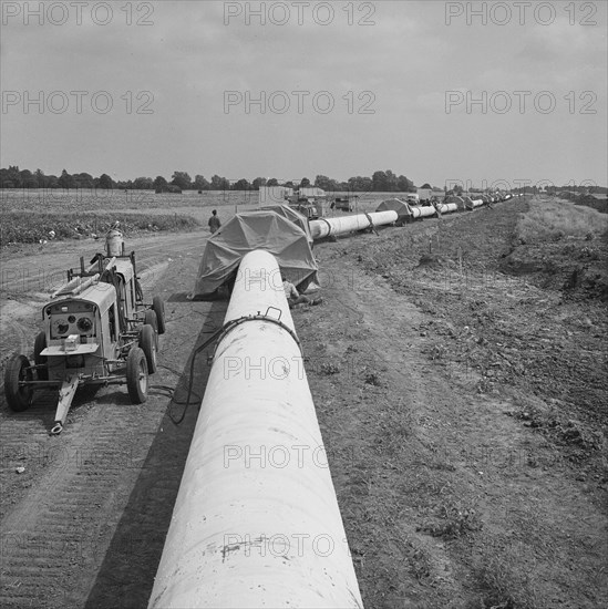 A view of the Fens gas pipeline, Norfolk, 24/07/1967. Creator: John Laing plc.
