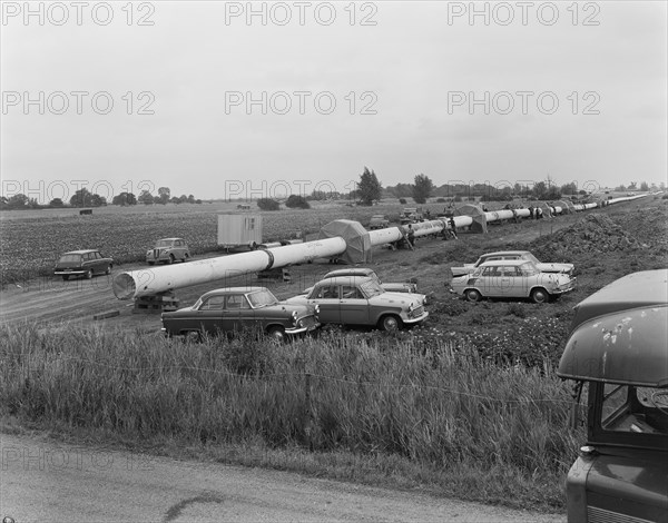 A view of the Fens gas pipeline, Norfolk, 24/07/1967. Creator: John Laing plc.