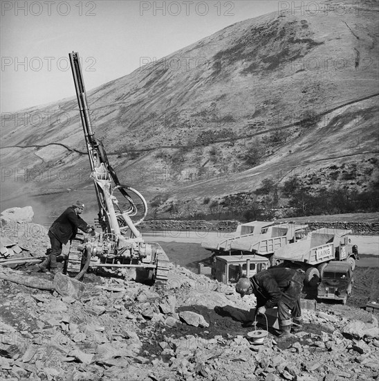 Construction of the M6 motorway, Eden, Cumbria, 28/03/1968. Creator: John Laing plc.