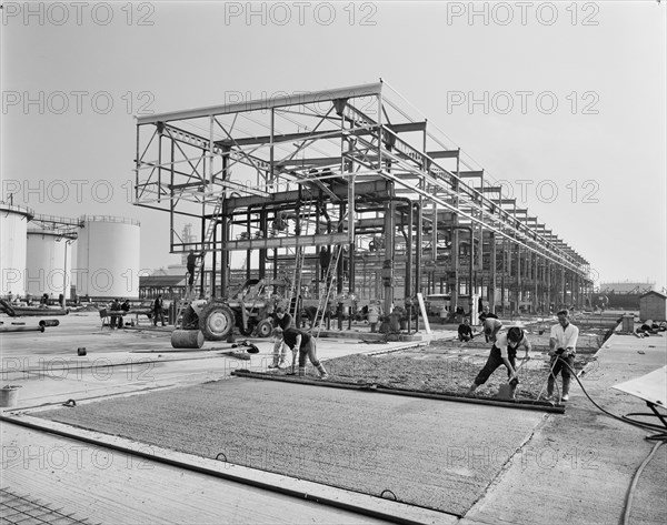 Coryton Oil Refinery; Mobil Bulk Terminal, Thurrock, Thurrock, 13/10/1969. Creator: John Laing plc.