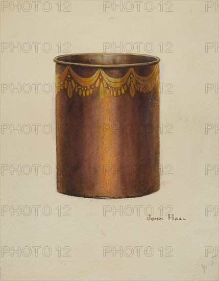 Toleware Vase, c. 1941. Creator: John Hall.