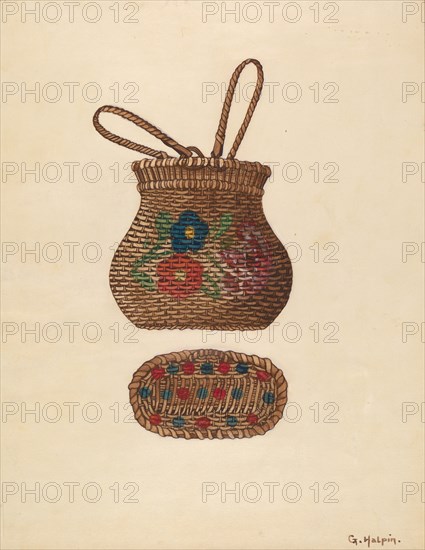 Miniature Basket, c. 1936. Creator: Grace Halpin.