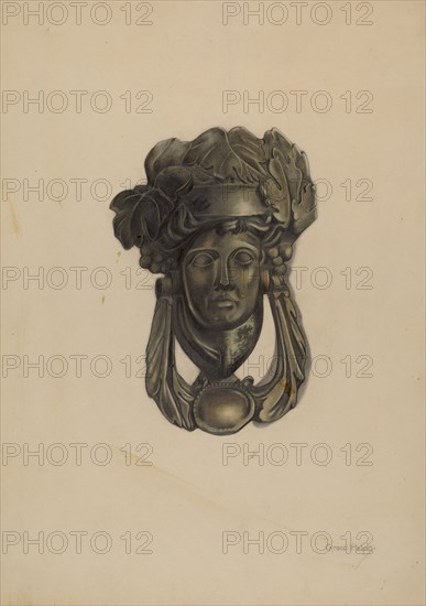 Door Knocker, c. 1937. Creator: Grace Halpin.