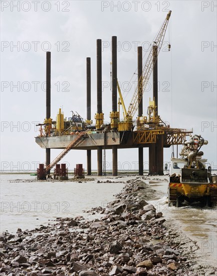 Second Severn Crossing, M4, New Passage, Pilning and Severn Beach, Gloucestershire, 14/09/1992. Creator: John Laing plc.