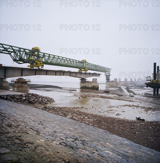 Second Severn Crossing, M4, New Passage, Pilning and Severn Beach, Gloucestershire, 21/02/1994. Creator: John Laing plc.