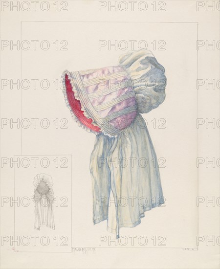 Baby Bonnet, c. 1937. Creator: Maud M Holme.