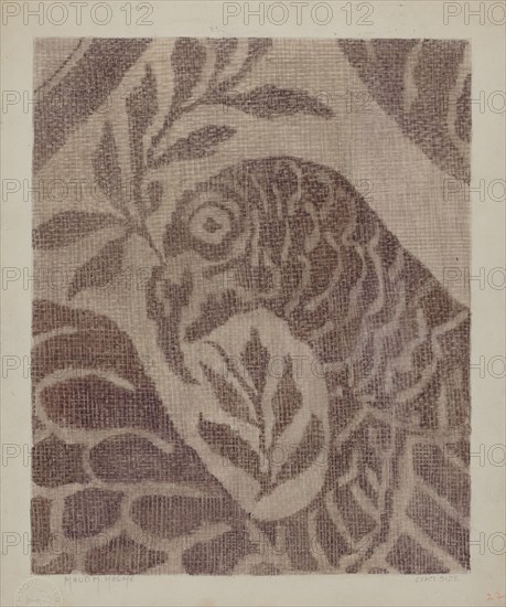 Handwoven Coverlet, c. 1937. Creator: Maud M Holme.