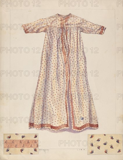 Baby's Nightgown, c. 1937. Creator: Maud M Holme.
