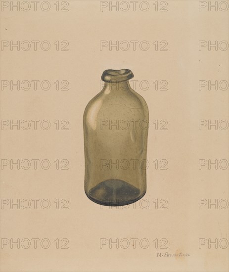 Bottle, c. 1937. Creator: Nicholas Amantea.