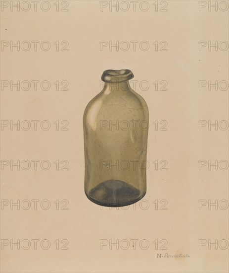 Bottle, c. 1937. Creator: Nicholas Amantea.