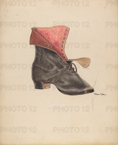 Woman's Shoe, c. 1938. Creator: John Hall.
