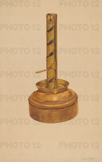 Candlestick, c. 1938. Creator: John Hall.