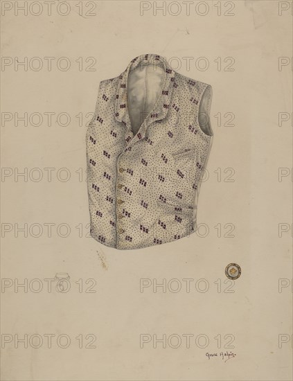 Waistcoat, c. 1938. Creator: Grace Halpin.