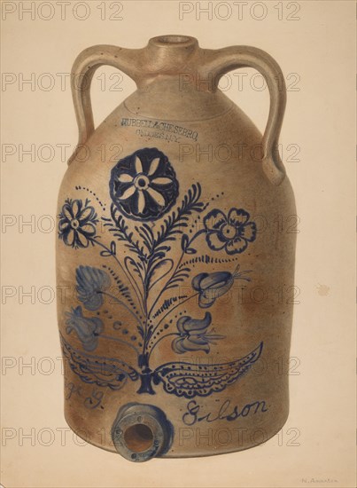 Water or Cider Jug, c. 1939. Creator: Nicholas Amantea.