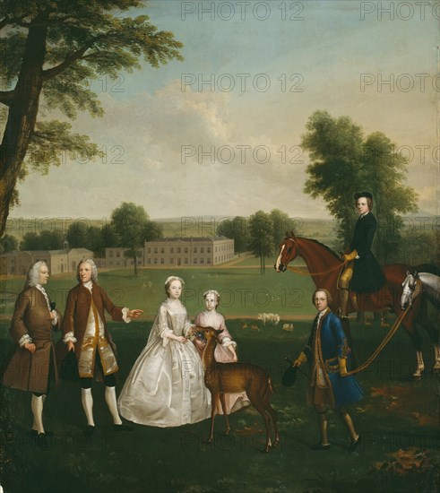 Thomas Lister and Family at Gisburne Park, 1740/41. Creator: Arthur Devis.