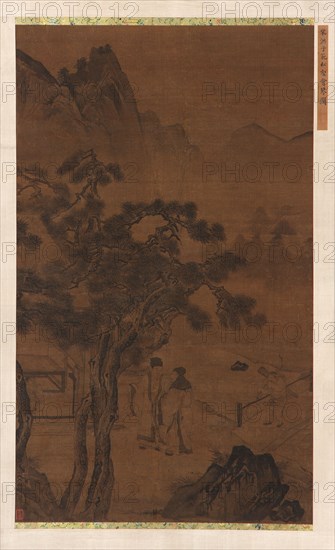 An Afternoon Visit near Tall Pines, Ming dynasty, 16th century. Creator: Unknown.