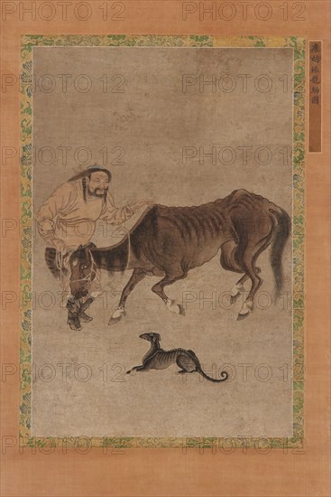 A Tartar, a lean horse, and a dog, Ming dynasty, 1368-1644. Creator: Unknown.