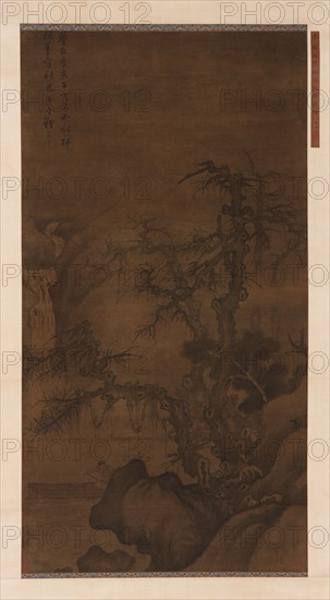 Fisherman Boating under Winter Trees, Ming dynasty, (15th century?). Creator: Unknown.