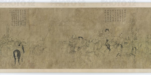 The captivity of Cai Wenji, Ming dynasty, 14th-15th century. Creator: Unknown.