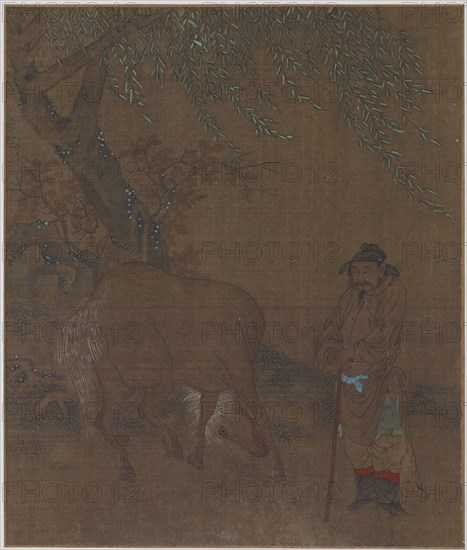 Horse and Groom under a Willow, Possibly Ming dynasty, 1368-1644. Creator: Unknown.