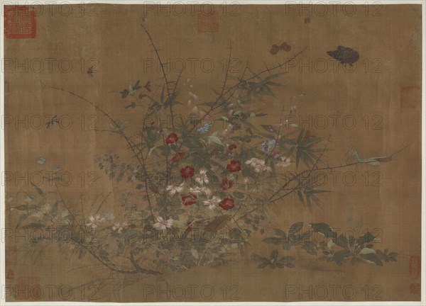 Flowers and insects, Ming dynasty, (15th century?). Creator: Unknown.