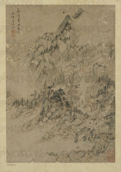 Mountain village, Ming dynasty, 1550-1644. Creator: Unknown.