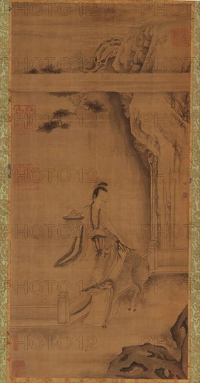 The Immortal Ma Gu with a Deer, Qing dynasty, 18th century. Creator: Unknown.