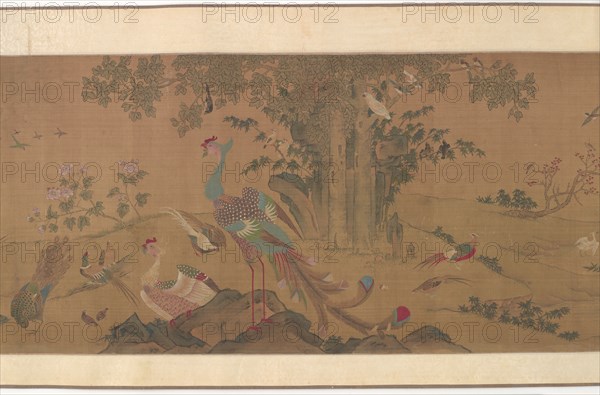 A Hundred Birds Worship the Phoenixes, Qing dynasty, 18th century. Creator: Unknown.