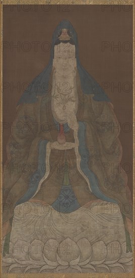 Bodhisattva Avalokiteshvara (Guanyin) with vase and willow twig, Ming dynasty, 1368-1644. Creator: Unknown.