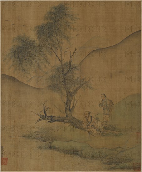 Resting Under Willows, Possibly Ming dynasty, 1368-1644. Creator: Unknown.