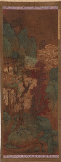 Autumnal foliage in a mountain gorge, Ming dynasty, 1368-1644. Creator: Unknown.