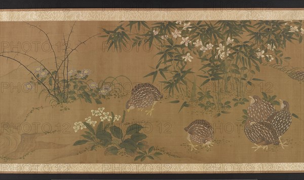 Ducks, flowers, and quail, Ming dynasty, 1368-1644. Creator: Unknown.