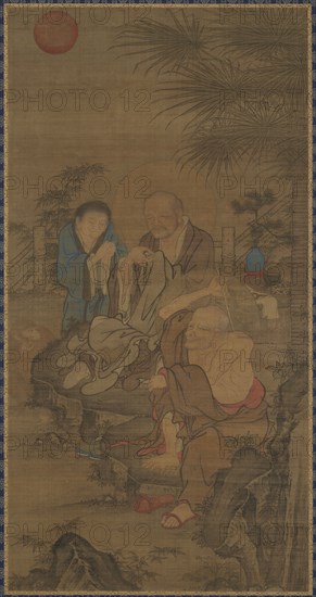 Mending Clothes in the Early Morning Sun, Ming dynasty, 15th-16th century. Creator: Unknown.