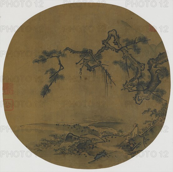 Sitting under a Pine, Ming dynasty, 15th-16th century. Creator: Unknown.
