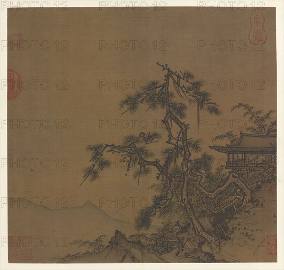 Pavilion on the Hillside, Ming dynasty, 15th century. Creator: Unknown.
