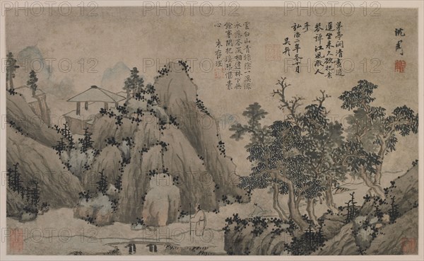 Walking by a Mountain Stream, Ming dynasty, 1368-1644. Creator: Unknown.