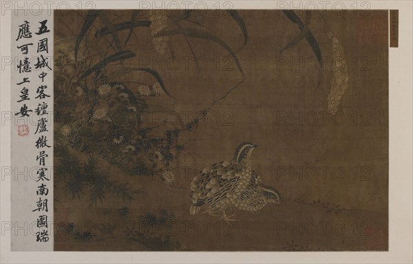 Quail and millet, Ming dynasty, 1368-1644. Creator: Unknown.