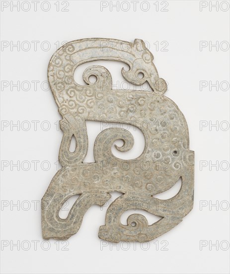 Dragon-shaped pendant, Eastern Zhou dynasty, 4th-3rd century BCE. Creator: Unknown.