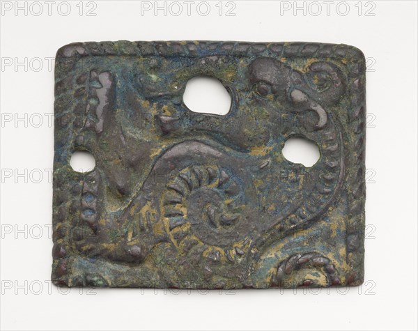 A pair of belt plaques, Han dynasty, 206 BCE-220 CE. Creator: Unknown.