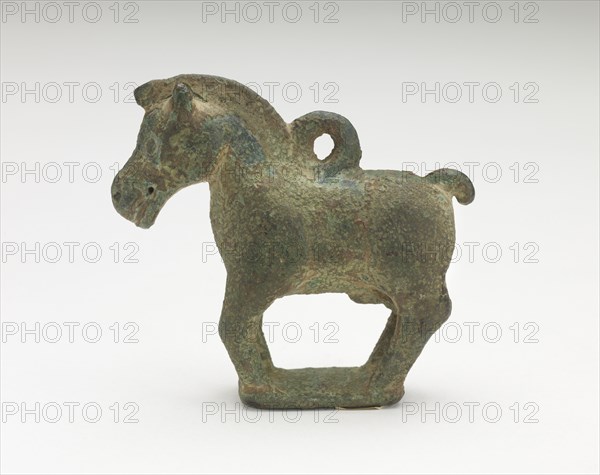 Ornament in the form of a standing horse, Period of Division, 220-589. Creator: Unknown.