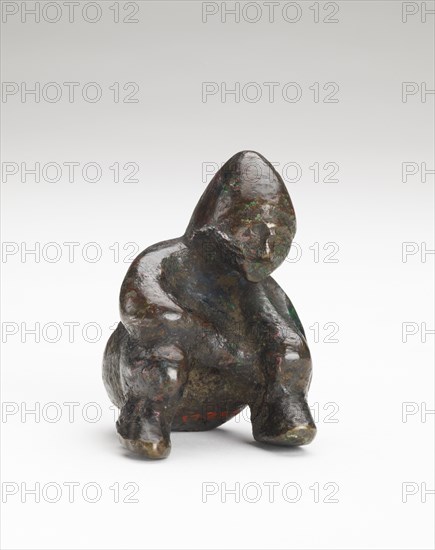Ornament in the form of a seated person, Possibly Han dynasty, 206 BCE-220 CE. Creator: Unknown.