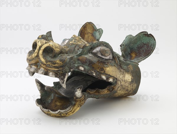 Chariot shaft fitting in the form of a dragon head, Late Eastern Zhou dynasty, ca. 4th century BCE. Creator: Unknown.