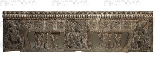 Frontal from the base of a funerary couch..., Period of Division, Northern Qi dynasty, 550-577. Creator: Unknown.