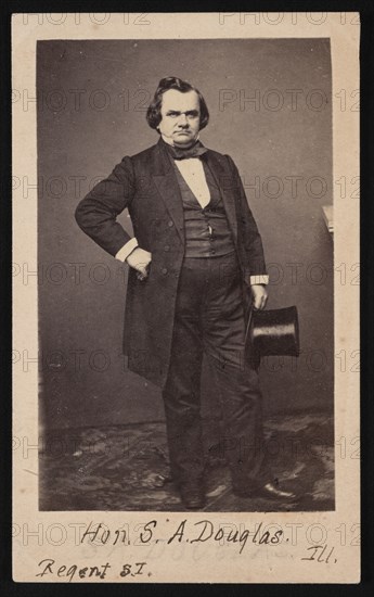 Portrait of Stephen Arnold Douglas (1813-1861), Before 1861. Creator: Mathew Brady.