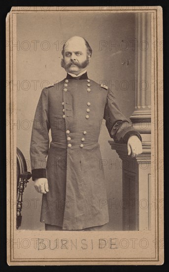 Portrait of Ambrose Everett Burnside (1824-1881), Circa 1860s. Creator: Brady's National Photographic Portrait Galleries.