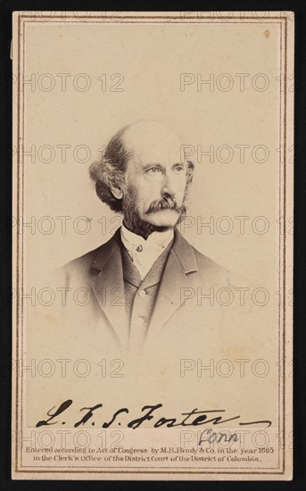 Portrait of LaFayette Sabine Foster (1806-1880), Before 1869. Creator: Brady's National Photographic Portrait Galleries.