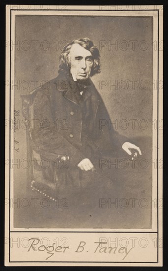 Portrait of Roger Brooke Taney (1777-1864), Before 1864. Creator: Brady's National Photographic Portrait Galleries.